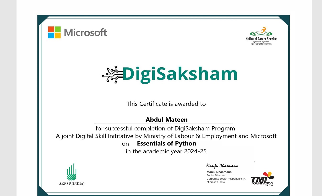 Essentials of Python Programmming
